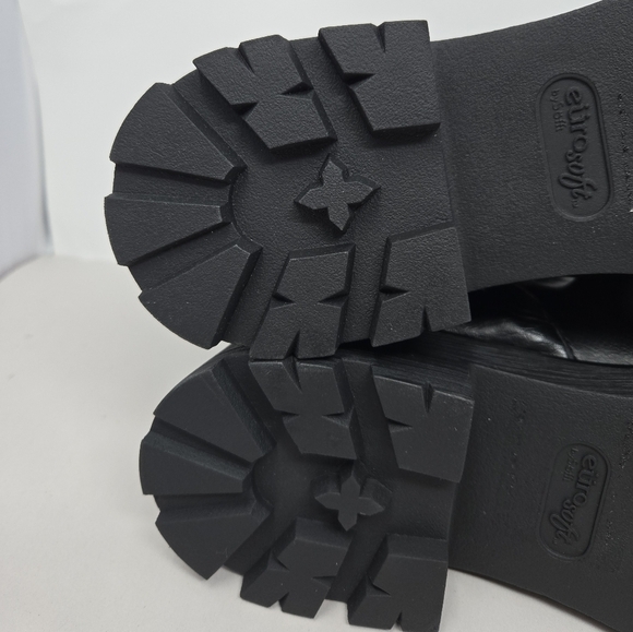 Euro Soft-Sofft Ariya Ankle Boots Sz 9.5 & 11 Slouchy Faux Black Leather Casual - Picture 6 of 12